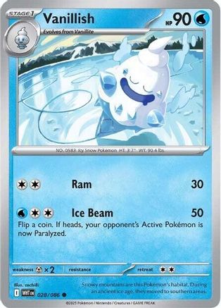 Vanillish (028/086) [SV White Flare] Reverse Holofoil - Common