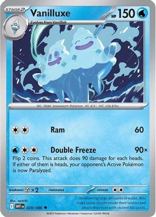 Vanilluxe (029/086) [SV White Flare] Reverse Holofoil - Uncommon
