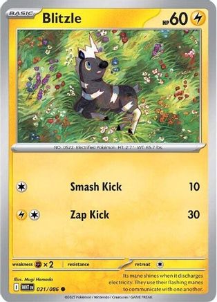 Blitzle (031/086) [SV White Flare] - Common