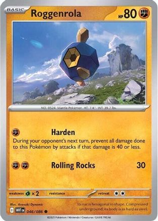 Roggenrola (046/086) [SV White Flare] Reverse Holofoil - Common