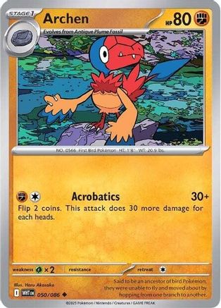 Archen (050/086) [SV White Flare] Reverse Holofoil - Uncommon