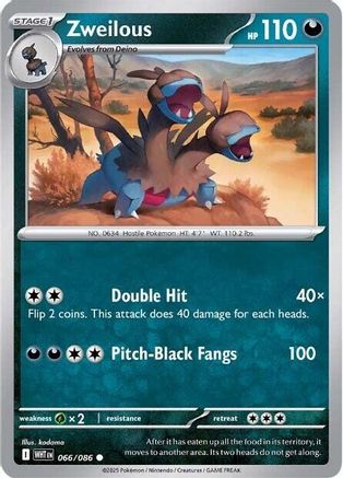 Zweilous (066/086) [SV White Flare] Reverse Holofoil - Common