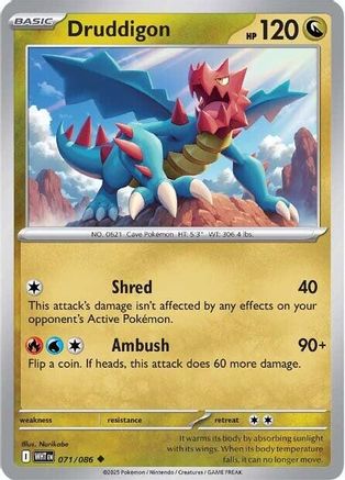 Druddigon (071/086) [SV White Flare] Reverse Holofoil - Uncommon
