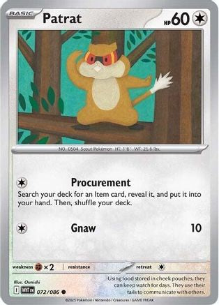 Patrat (072/086) [SV White Flare] Reverse Holofoil - Common