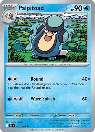 Palpitoad (020/086) [SV Black Bolt] Reverse Holofoil - Common