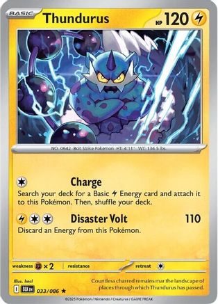 Thundurus (033/086) [SV Black Bolt] Holofoil - Rare