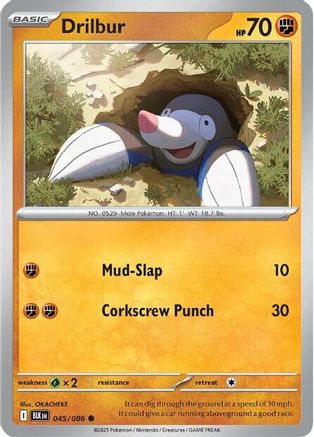 Drilbur (045/086) [SV Black Bolt] Reverse Holofoil - Common