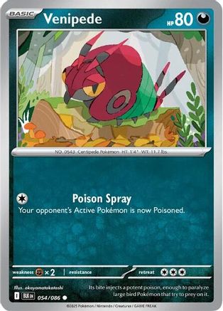 Venipede (054/086) [SV Black Bolt] Reverse Holofoil - Common