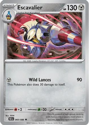 Escavalier (060/086) [SV Black Bolt] Reverse Holofoil - Uncommon