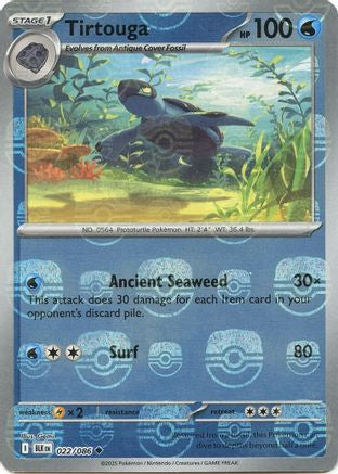 Tirtouga (Master Ball Pattern) (022/086) [SV Black Bolt] Holofoil - Uncommon