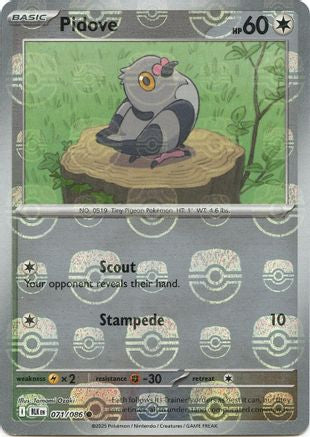 Pidove (Master Ball Pattern) (071/086) [SV Black Bolt] Holofoil - Common