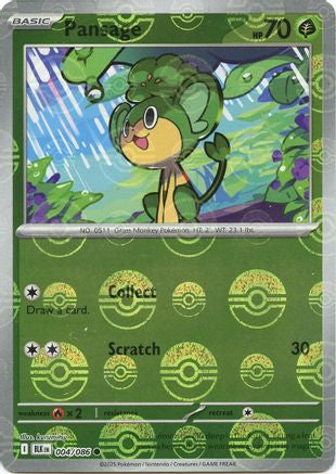 Pansage (Poke Ball Pattern) (004/086) [SV Black Bolt] Holofoil - Common