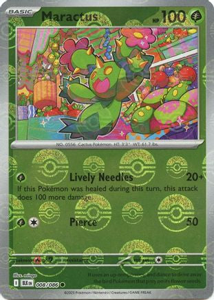 Maractus (Poke Ball Pattern) (008/086) [SV Black Bolt] Holofoil - Common