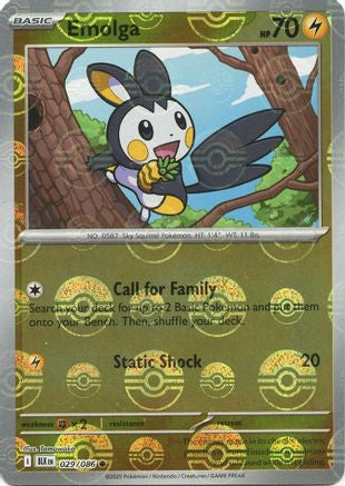 Emolga (Poke Ball Pattern) (029/086) [SV Black Bolt] Holofoil - Common