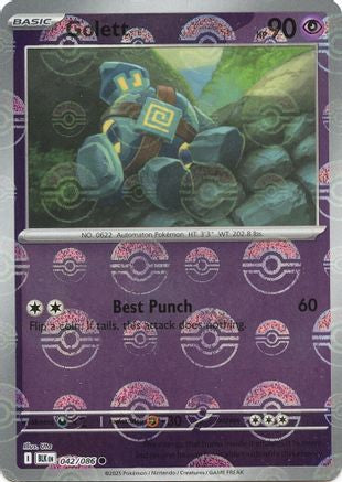Golett (Poke Ball Pattern) (042/086) [SV Black Bolt] Holofoil - Common