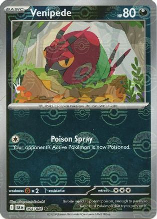 Venipede (Poke Ball Pattern) (054/086) [SV Black Bolt] Holofoil - Common