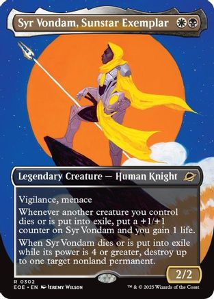 Syr Vondam, Sunstar Exemplar (Borderless) (EOE-302) [Edge of Eternities] Foil
