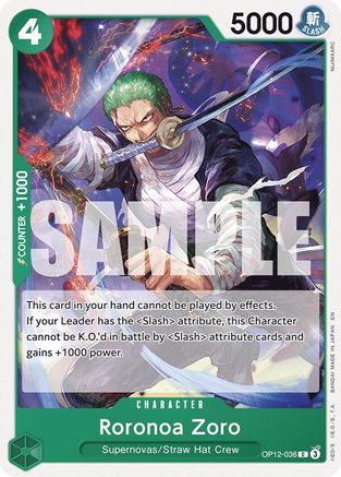 Roronoa Zoro (036) (OP12-036) - Legacy of the Master
