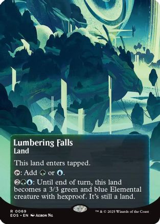 Lumbering Falls (EOS-069) (Borderless) [Edge of Eternities: Stellar Sights] Foil