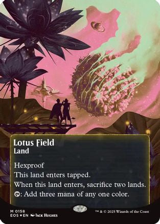 Lotus Field (EOS-158) (Borderless) (Galaxy Foil) [Edge of Eternities: Stellar Sights] Foil