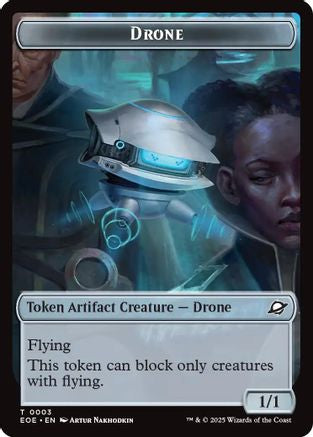 Drone // Lander (0005) Doubled-Sided Token (EOE-3 // 5) [Edge of Eternities] Foil