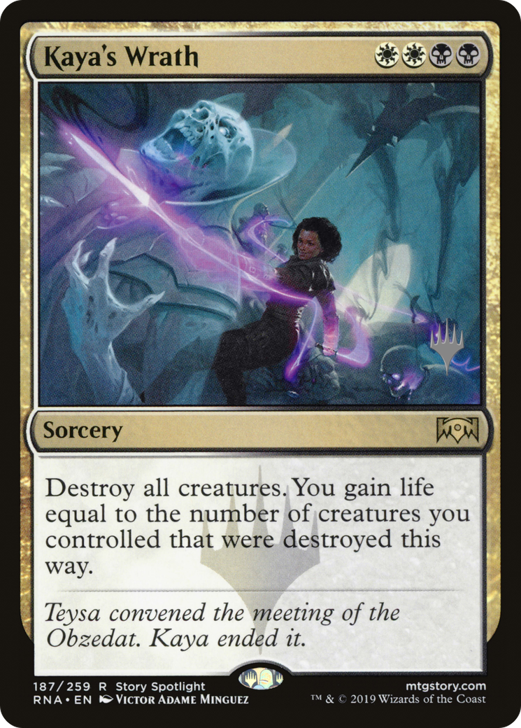 Kaya's Wrath (PPELD-187) [Promo Pack: Ravnica Allegiance Promos]