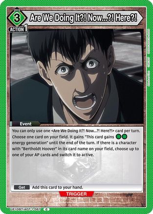 Are We Doing It?! Now...?! Here?! (UE10BT/AOT-1-067) - UE10BT Attack on Titan