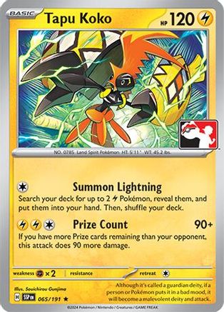 Tapu Koko (065/191) [Prize Pack Series Cards] - Rare