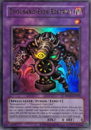Thousand-Eyes Restrict (Ultra Rare) (RP02-EN021) - Retro Pack 2 (2020 Date Reprint) Unlimited