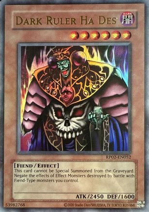 Dark Ruler Ha Des (Ultra Rare) (RP02-EN052) - Retro Pack 2 (2020 Date Reprint) Unlimited