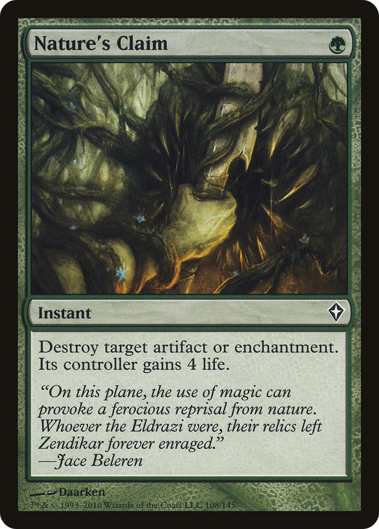 Nature's Claim (WWK-108) [Worldwake] Foil
