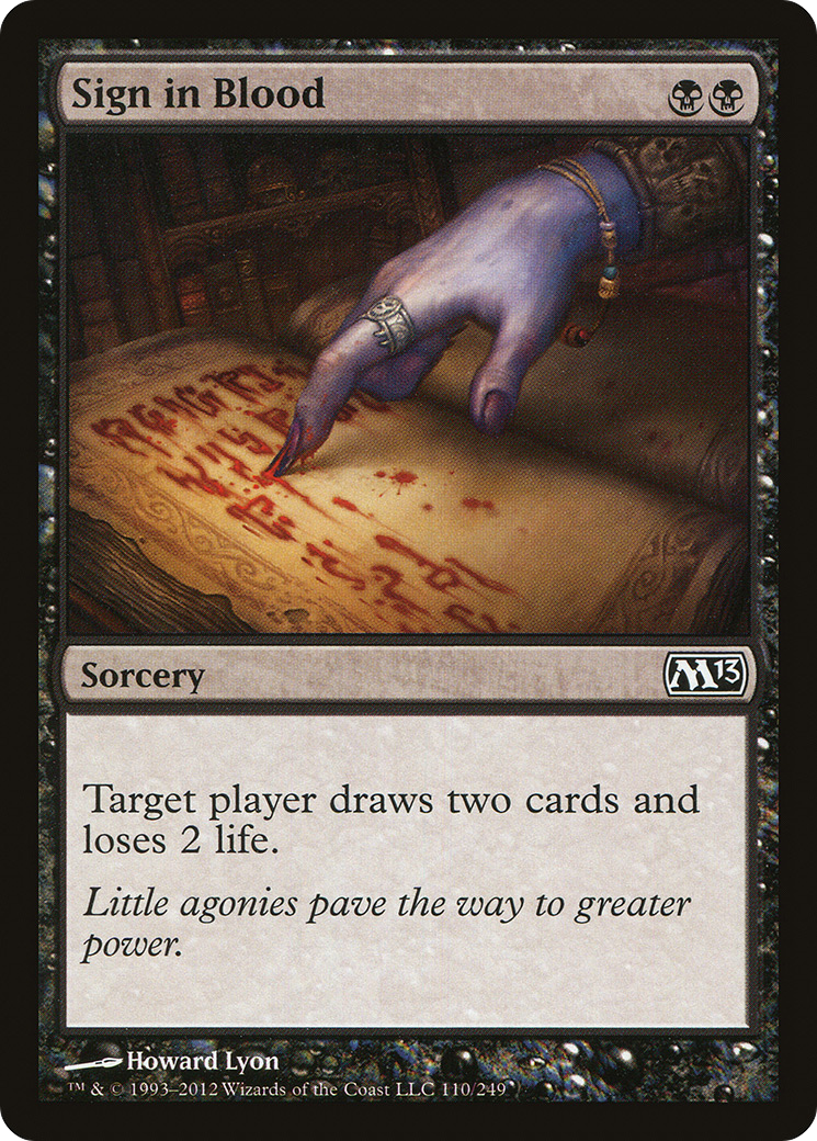 Sign in Blood (M13-110) [Magic 2013]