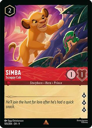 Simba - Scrappy Cub (105/204) - Fabled Cold Foil