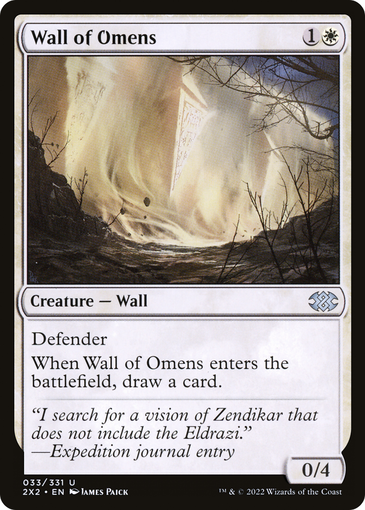 Wall of Omens (2X2-033) [Double Masters 2022] Foil