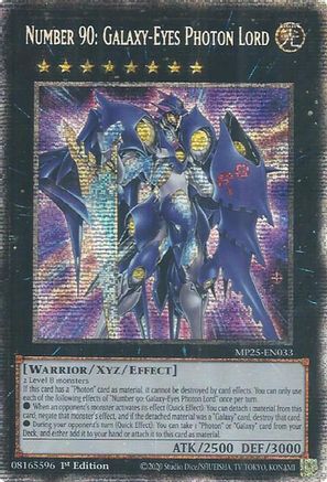 Number 90: Galaxy-Eyes Photon Lord (Starlight Rare) (MP25-EN033) - 2025 Mega-Pack 1st Edition