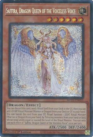 Saffira, Dragon Queen of the Voiceless Voice (Prismatic Secret Rare) (MP25-EN053) - 2025 Mega-Pack 1st Edition