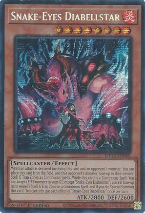 Snake-Eyes Diabellstar (Prismatic Secret Rare) (MP25-EN062) - 2025 Mega-Pack 1st Edition