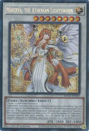 Minerva, the Athenian Lightsworn (Prismatic Secret Rare) (MP25-EN069) - 2025 Mega-Pack 1st Edition