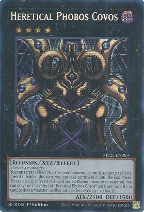Heretical Phobos Covos (Prismatic Secret Rare) (MP25-EN088) - 2025 Mega-Pack 1st Edition