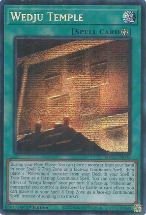 Wedju Temple (Prismatic Secret Rare) (MP25-EN091) - 2025 Mega-Pack 1st Edition