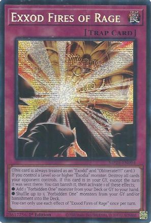 Exxod Fires of Rage (Prismatic Secret Rare) (MP25-EN094) - 2025 Mega-Pack 1st Edition