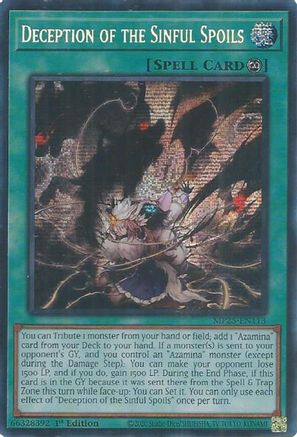 Deception of the Sinful Spoils (Prismatic Secret Rare) (MP25-EN113) - 2025 Mega-Pack 1st Edition
