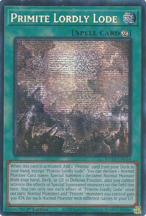 Primite Lordly Lode (Prismatic Secret Rare) (MP25-EN114) - 2025 Mega-Pack 1st Edition