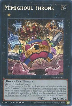 Mimighoul Throne (Prismatic Secret Rare) (MP25-EN117) - 2025 Mega-Pack 1st Edition
