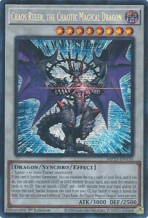 Chaos Ruler, the Chaotic Magical Dragon (Prismatic Secret Rare) (MP25-EN150) - 2025 Mega-Pack 1st Edition