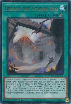 Obsidim, the Ashened City (Ultra Rare) (MP25-EN176) - 2025 Mega-Pack 1st Edition