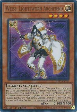 Weiss, Lightsworn Archfiend (Ultra Rare) (MP25-EN186) - 2025 Mega-Pack 1st Edition