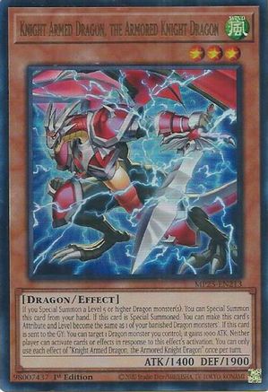 Knight Armed Dragon, the Armored Knight Dragon (Ultra Rare) (MP25-EN213) - 2025 Mega-Pack 1st Edition