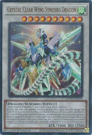 Crystal Clear Wing Synchro Dragon (Ultra Rare) (MP25-EN276) - 2025 Mega-Pack 1st Edition