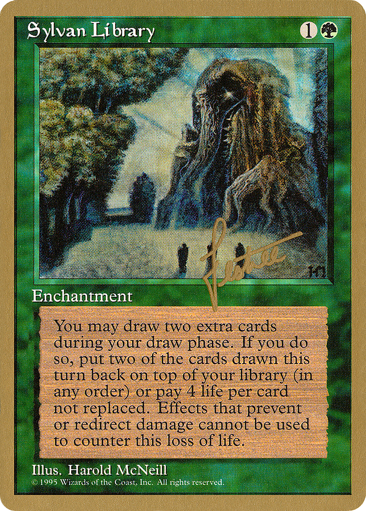 Sylvan Library - 1996 Bertrand Lestree (4ED) [Pro Tour Collector Set]